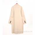 Ladies fashion woven overcoat